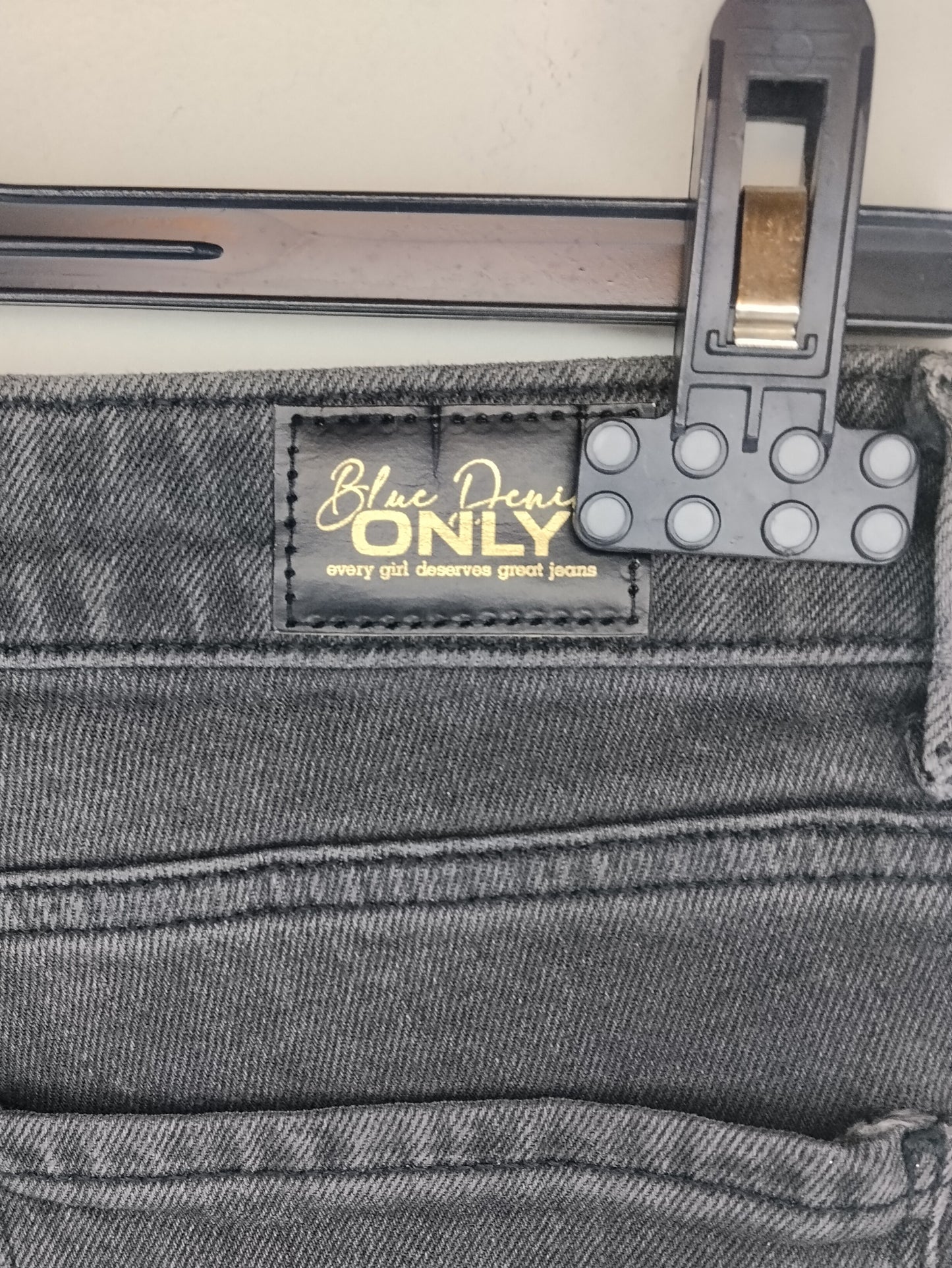 Jeans Donna Only Nero Slim Fit Vita Media Taglia S