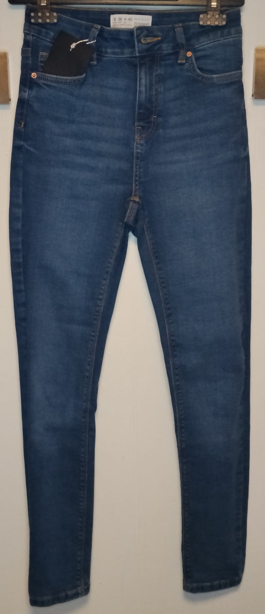 Jeans Donna Primark Blu Skinny Fit Vita Media Taglia 40