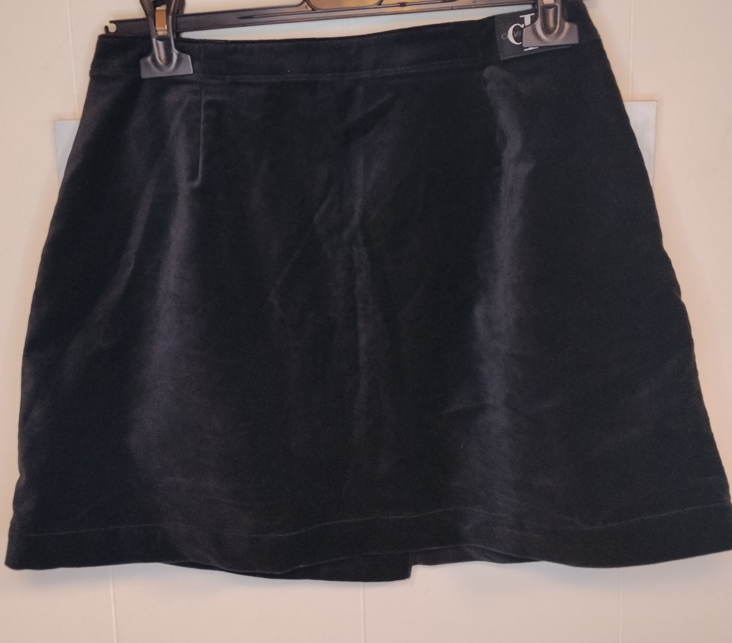Gonna Donna Calvin Klein Jeans Nera Mini Bottoni Frontali Taglia S