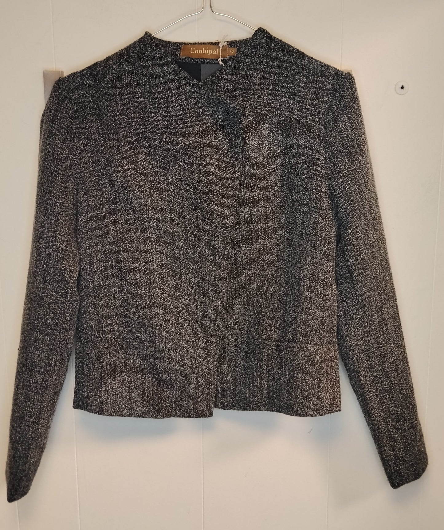 Blazer Donna Conbipel Grigio Melange Taglia 40 Elegante