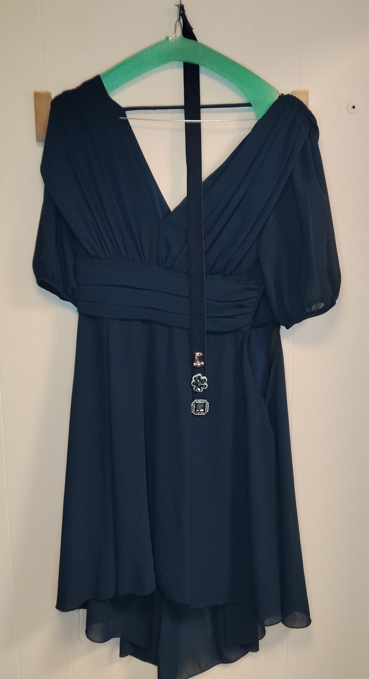 Vestito Donna Nadine Blu Elegante Scollo V Taglia M