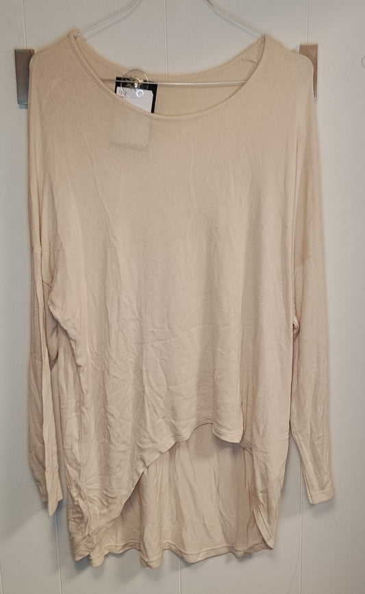 Maglia Donna Beige Oversize Morbida Taglia M Casual Chic