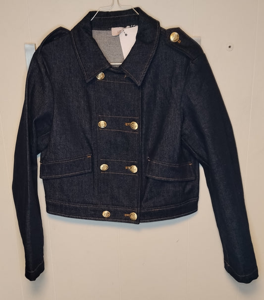 Giacca Donna Oltre Denim con Bottoni Oro Taglia S – Elegante e Trendy