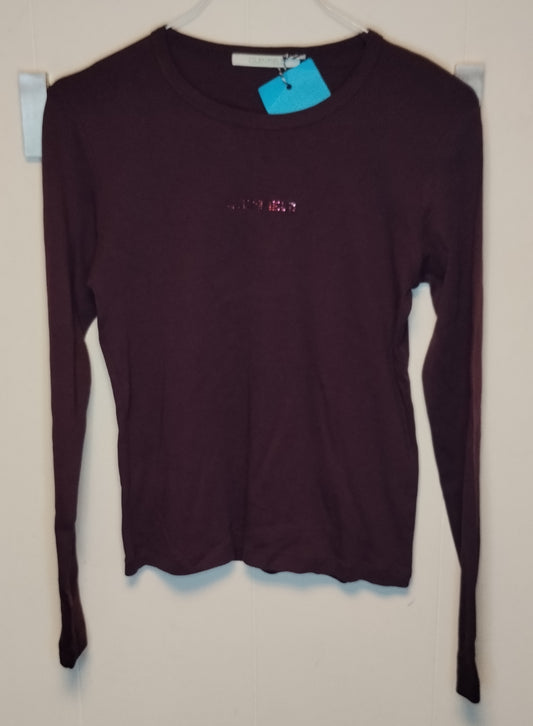 Maglia Donna Glenfield Bordeaux Taglia S – Elegante e Minimal con Dettaglio Brillante