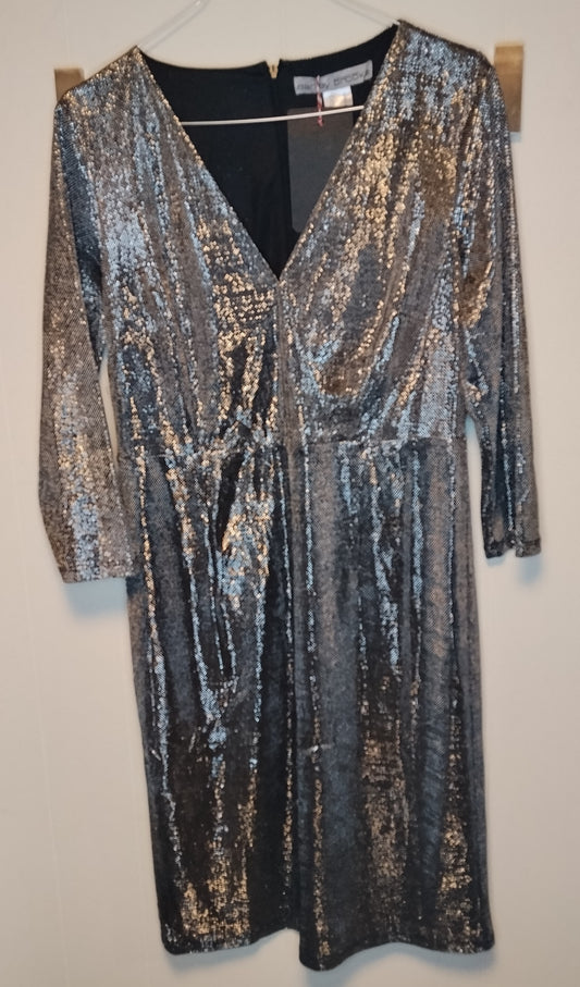 Abito elegante paillettes Ashley Brooke taglia 38 vestito sera scintillante