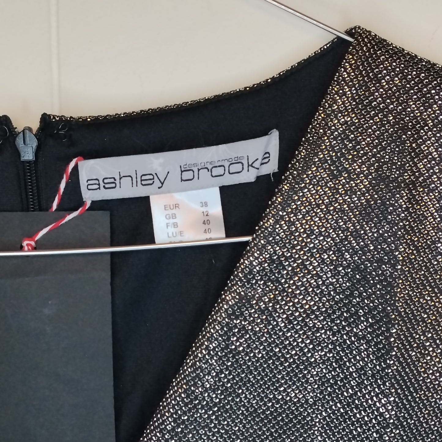 Abito elegante paillettes Ashley Brooke taglia 38 vestito sera scintillante