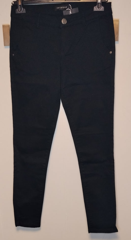 Pantaloni neri Terranova donna taglia S slim fit casual eleganti nuovo con cartellino