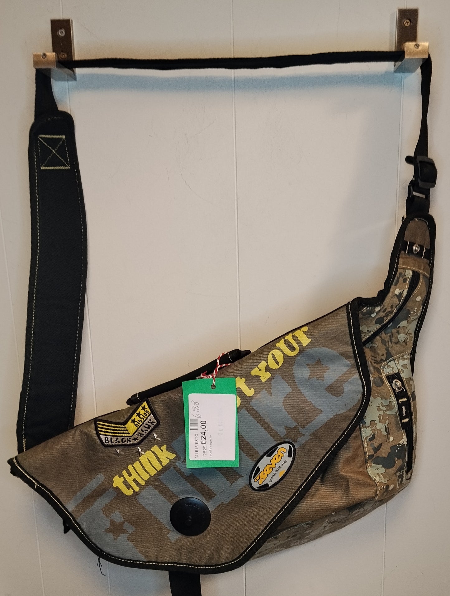 Borsa tracolla Seven stile militare camouflage streetwear unisex