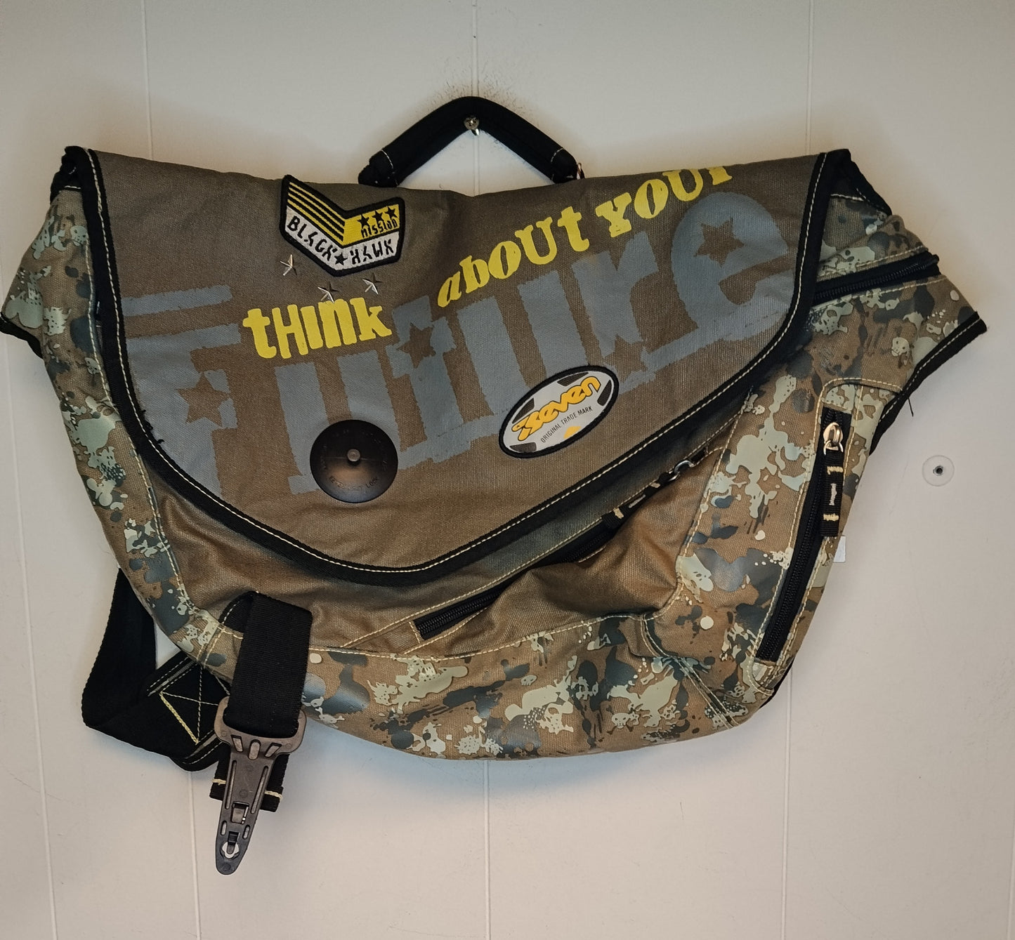 Borsa tracolla Seven stile militare camouflage streetwear unisex