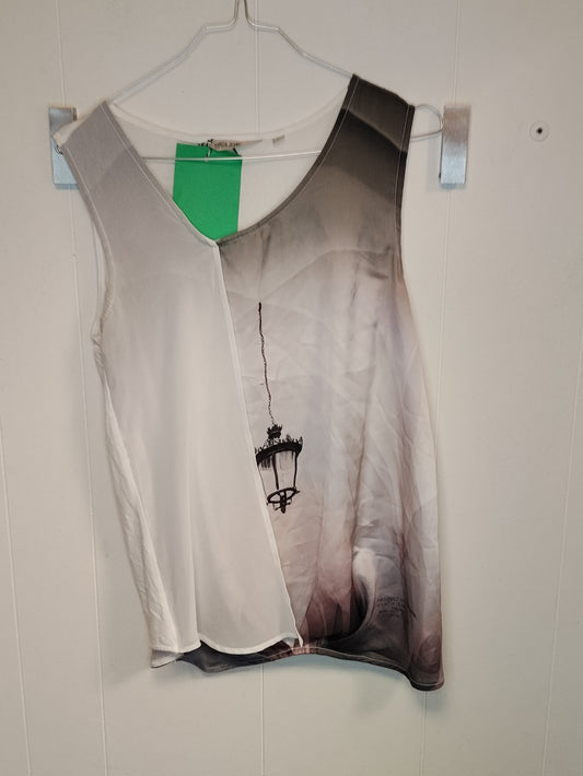Top Garcia Jeans donna taglia S stampa artistica smanicato elegante