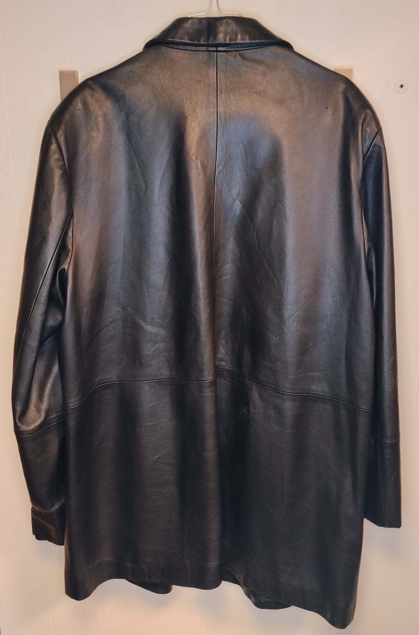 Giacca pelle nera Conbipel donna taglia 52 vera pelle elegante