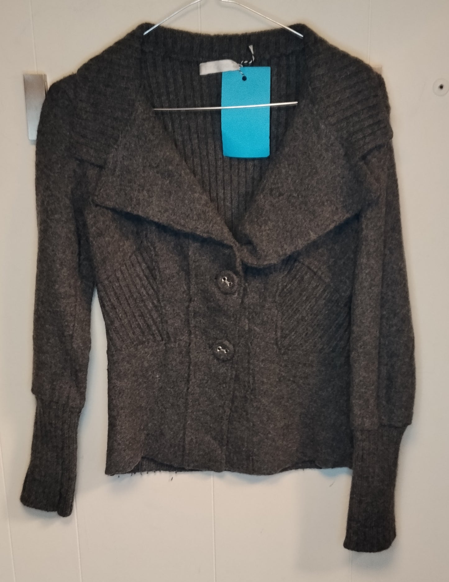 Cardigan Promod donna taglia S grigio elegante con bottoni maglia invernale