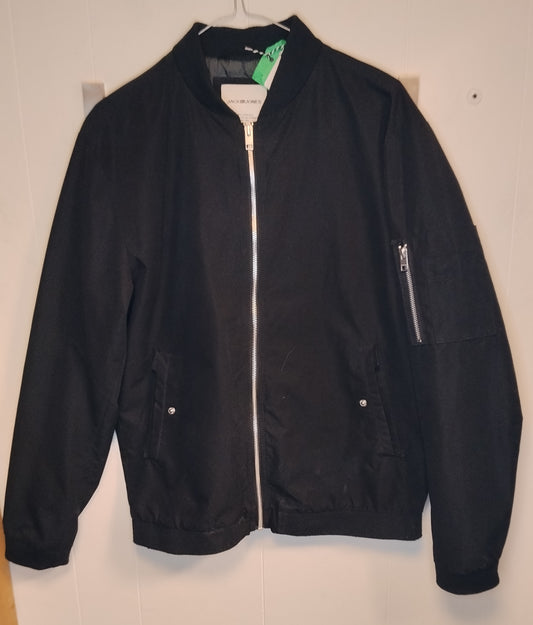 Giubbotto Jack & Jones uomo taglia L nero bomber leggero casual zip