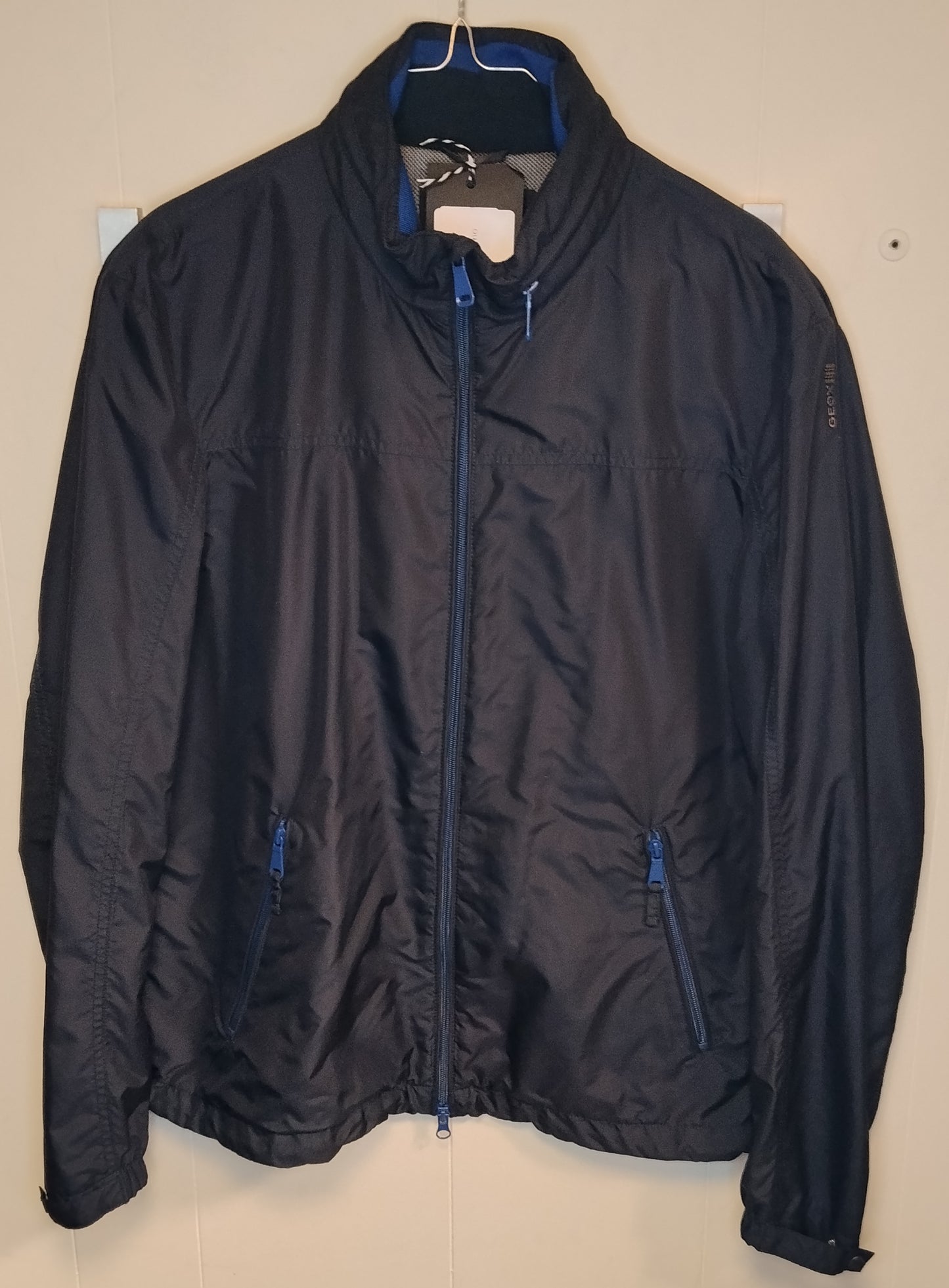Giacca uomo Geox blu navy leggera taglia 50 – zip e tasche