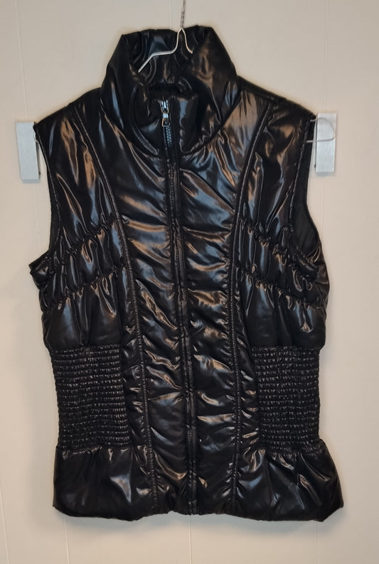 Gilet donna OVS nero lucido imbottito taglia M – smanicato zip