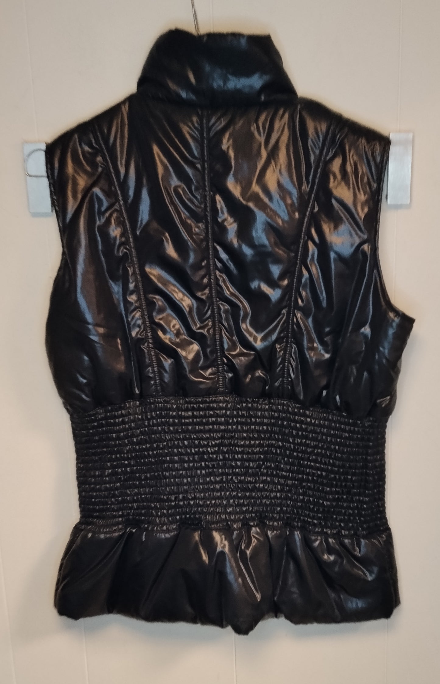 Gilet donna OVS nero lucido imbottito taglia M – smanicato zip