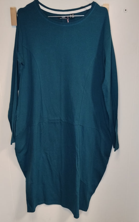 Vestito Donna BPC Verde Petrolio Taglia 42/44 – Abito Morbido Casual Elegante