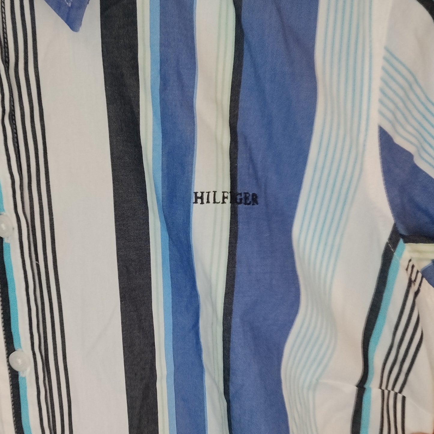 Camicia Donna Tommy Hilfiger Righe Blu e Bianche Taglia S – Slim Fit Elegante
