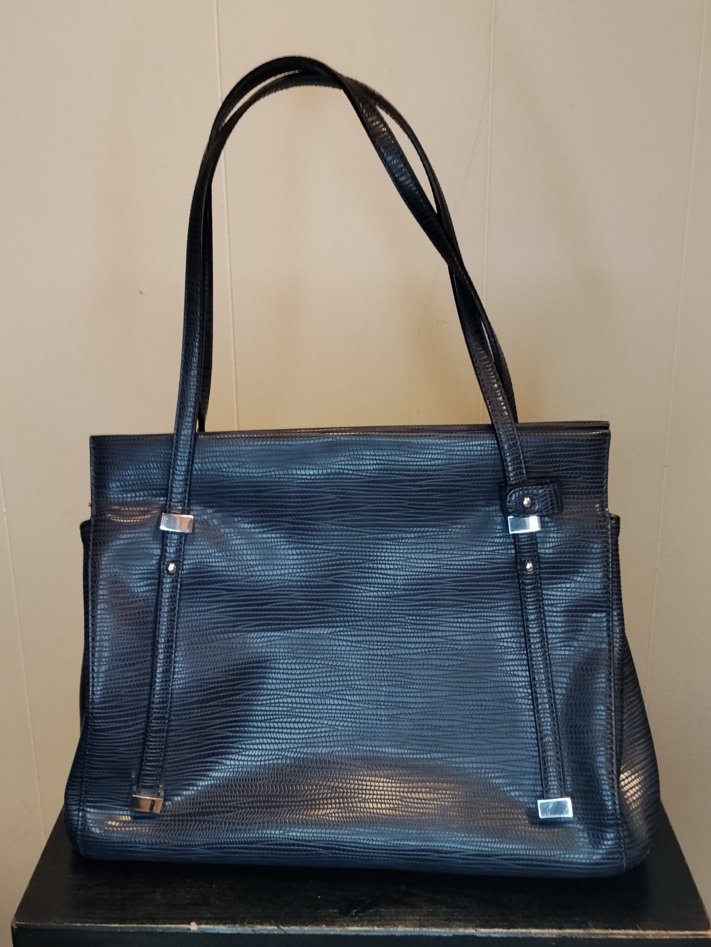 Borsa Donna Marella Nera Elegante – Shopper Grande in Pelle Effetto Texture