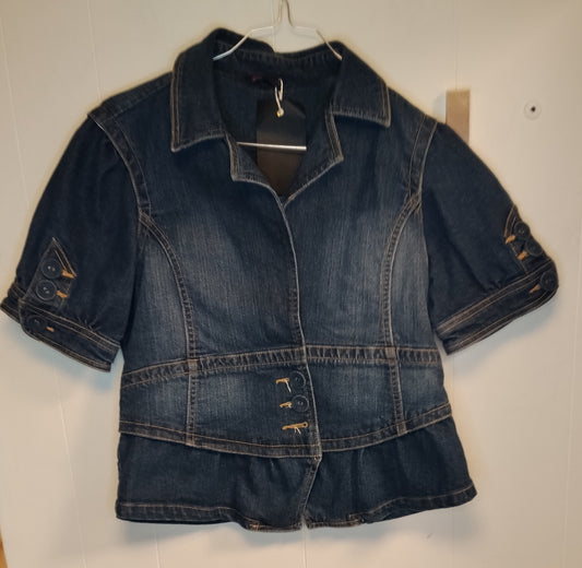 Giacca Donna OVS Jeans Taglia 48 – Giubbino Denim Maniche Corte