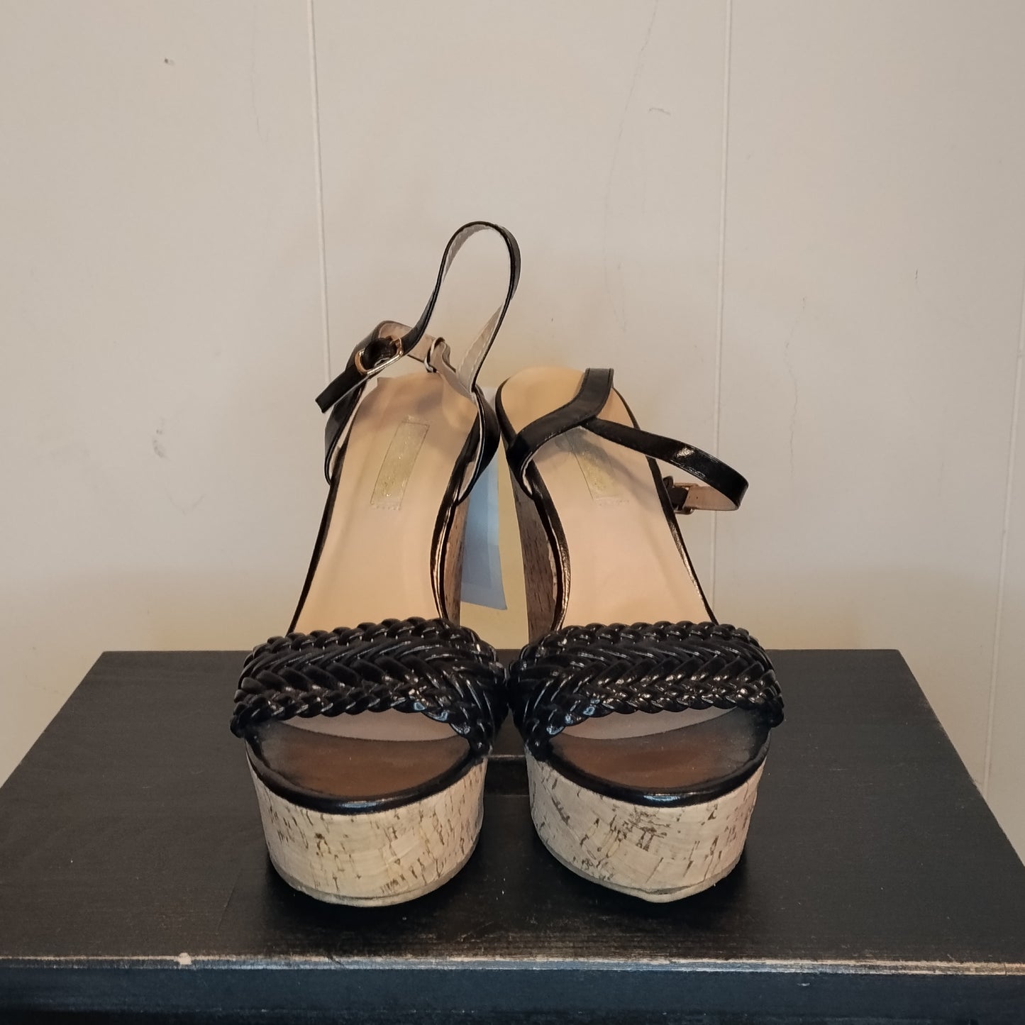 Sandali Donna Prima Donna Neri con Zeppa Taglia 38 – Scarpe Estive Eleganti