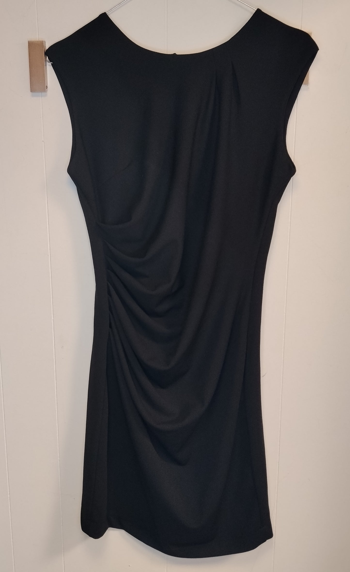 Abito Nero Melitea Donna Taglia S – Tubino Elegante Drappeggiato
