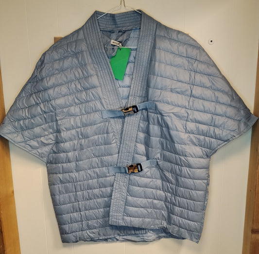 Poncho Piumino Monte Cervino Donna – Mantella Trapuntata Azzurra Taglia Unica