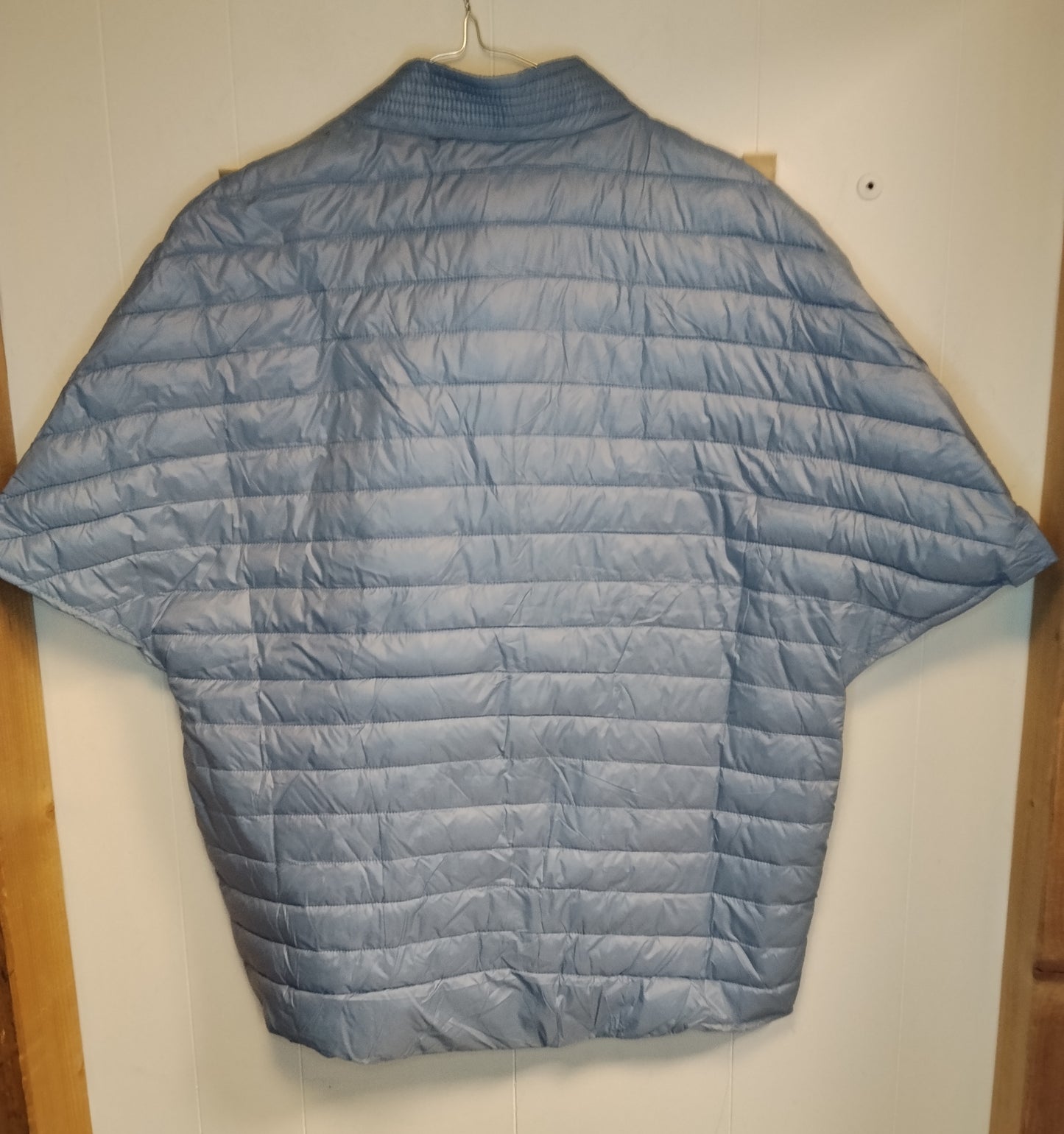 Poncho Piumino Monte Cervino Donna – Mantella Trapuntata Azzurra Taglia Unica