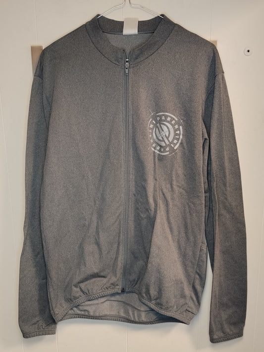 Felpa Sportiva Parentini Grigia con Zip – Maglia Tecnica Uomo/Donna Taglia M