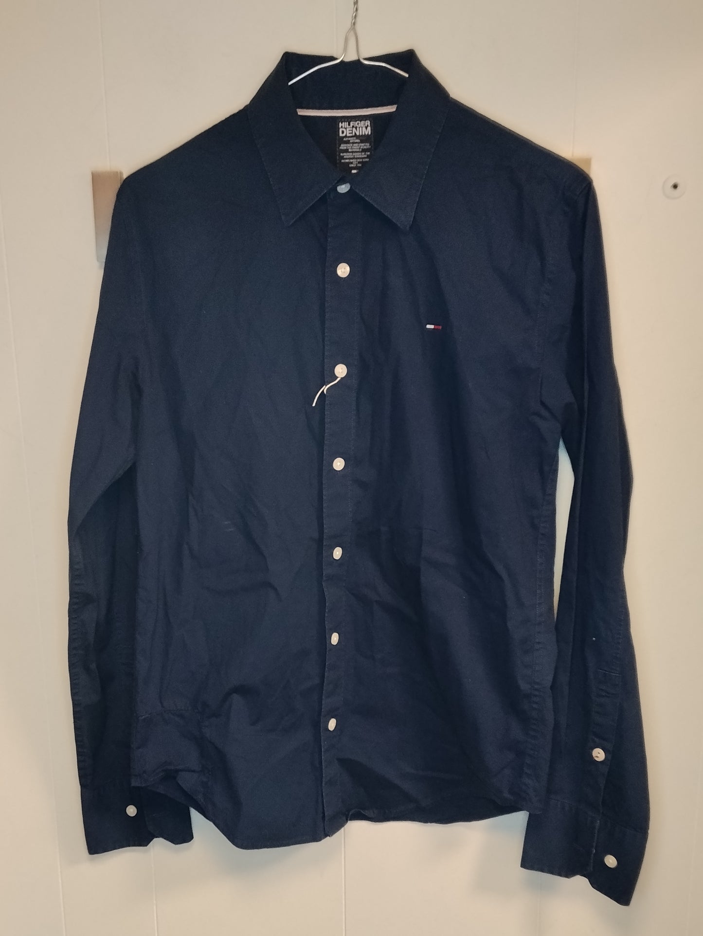 Camicia Tommy Hilfiger Denim Blu Uomo – Slim Fit Taglia S
