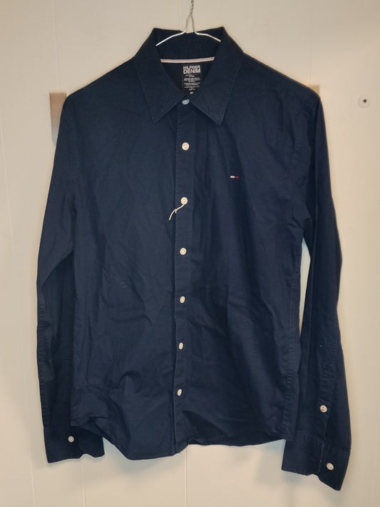 Camicia Tommy Hilfiger Denim Blu Uomo – Slim Fit Taglia S