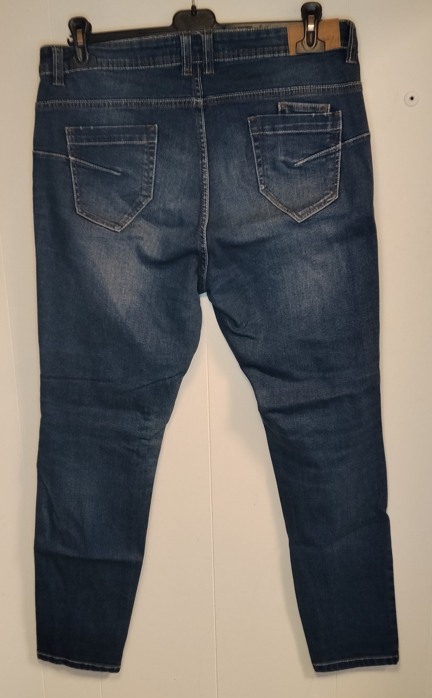 Jeans Donna Piazza Italia Taglia 46 Denim Slim Fit Strappato