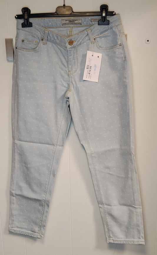 Jeans Donna Silvian Heach Taglia 42 Denim Chiaro Pois Slim