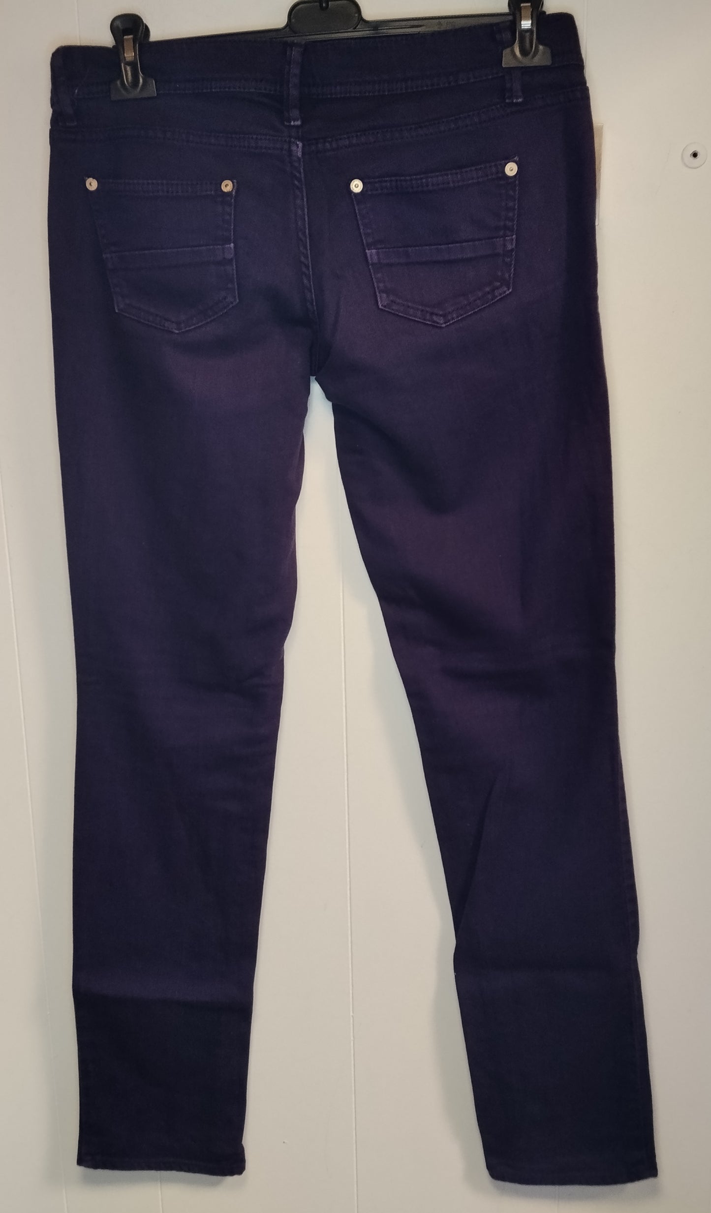 Jeans Donna Benetton Taglia 44 Blu Scuro Slim Fit Elasticizzati