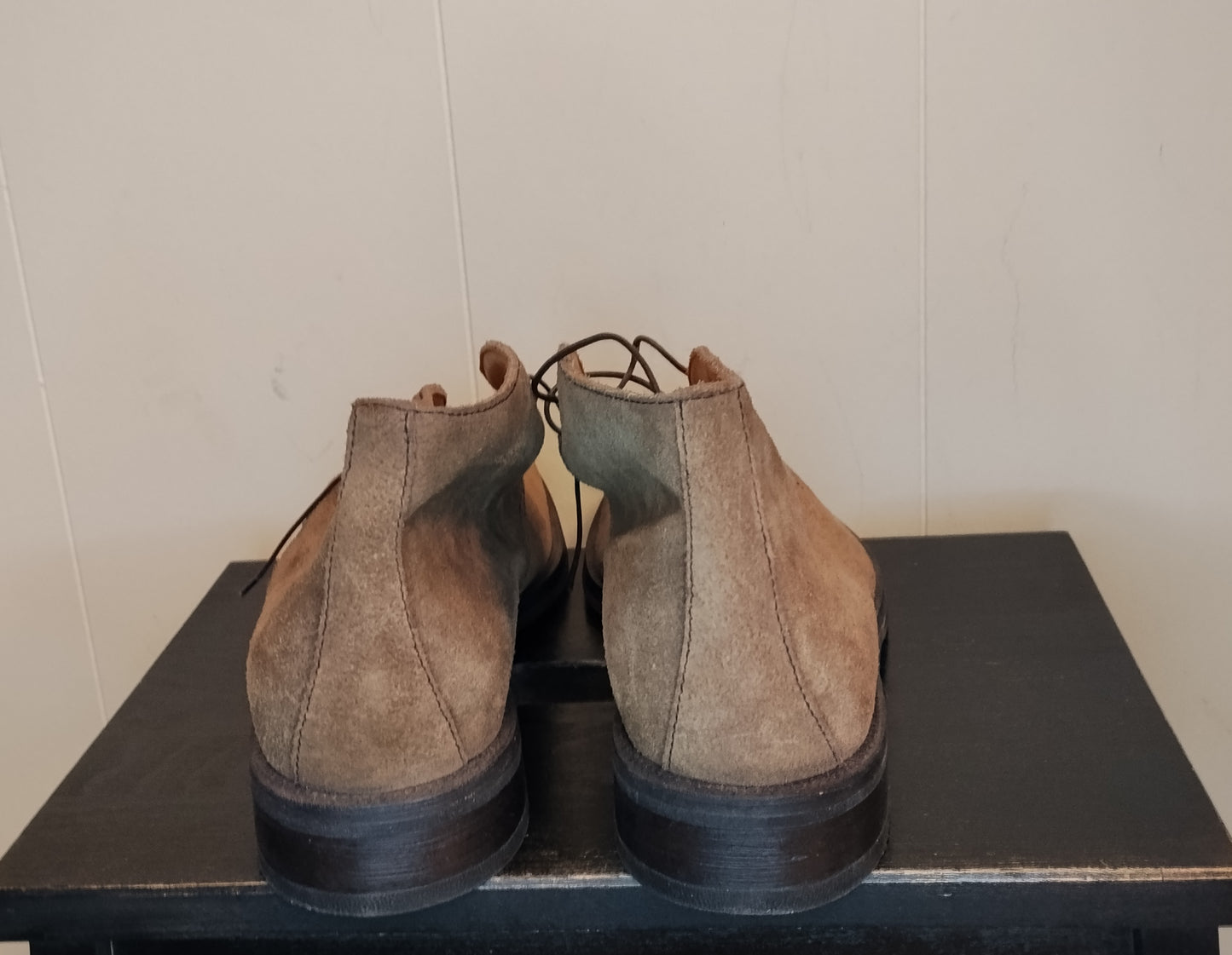 Scarpe Uomo Arfango Taglia 42,5 Camoscio Beige Eleganti Made in Italy