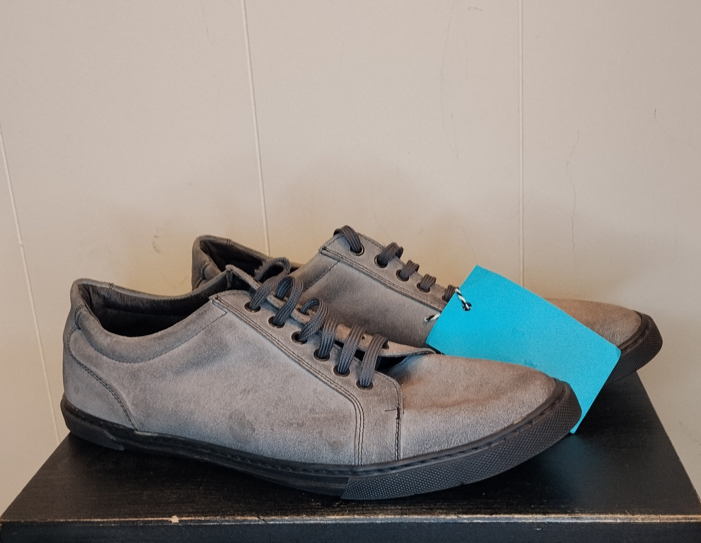 Sneakers Uomo Trussardi Taglia 46 Grigio Pelle Casual Eleganti