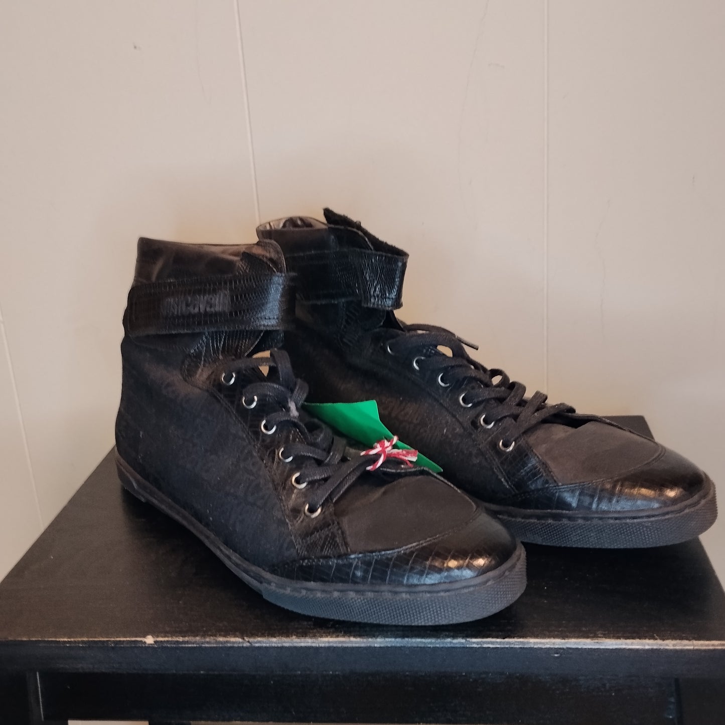 Sneakers Alte Uomo Just Cavalli Taglia 43 Nere Pelle