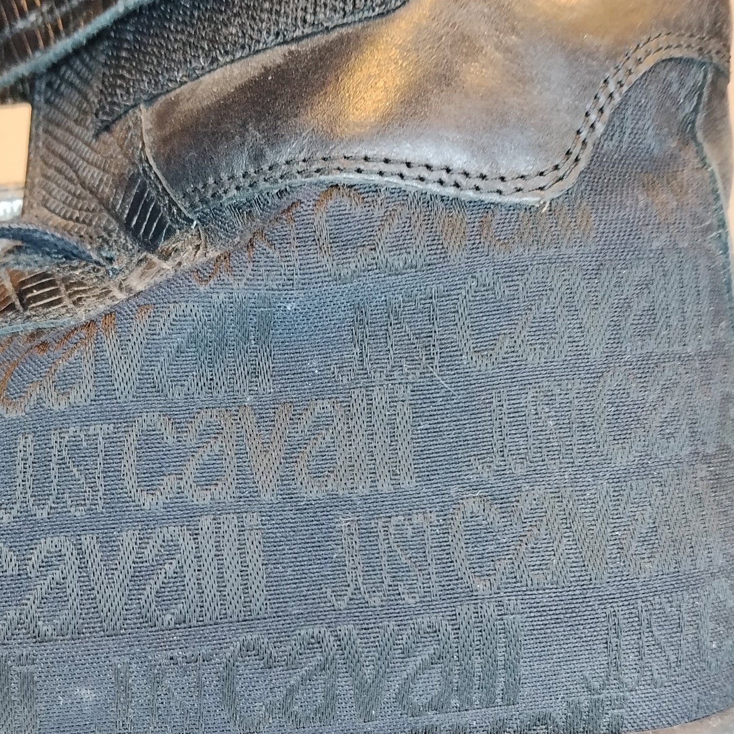 Sneakers Alte Uomo Just Cavalli Taglia 43 Nere Pelle