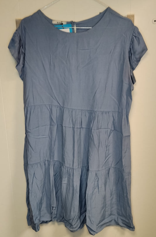 Vestito Donna Zuiki Azzurro Taglia M Abito Corto Casual Estivo