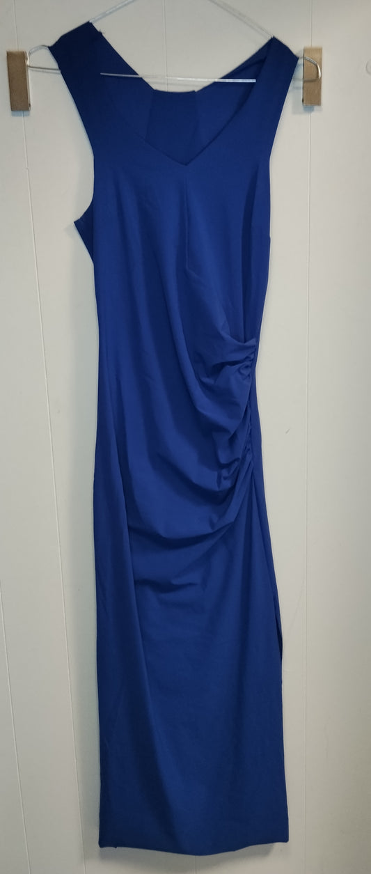 Vestito Donna Patrizia Pepe Blu Elegante Taglia S Abito Lungo Aderente