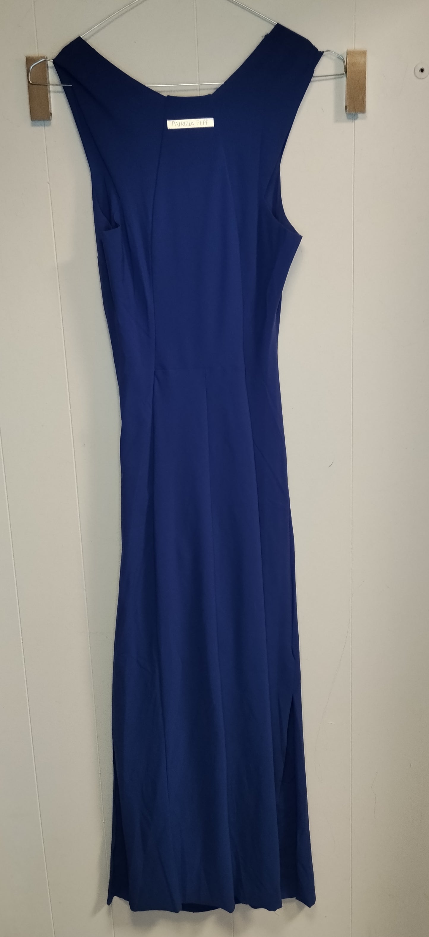Vestito Donna Patrizia Pepe Blu Elegante Taglia S Abito Lungo Aderente