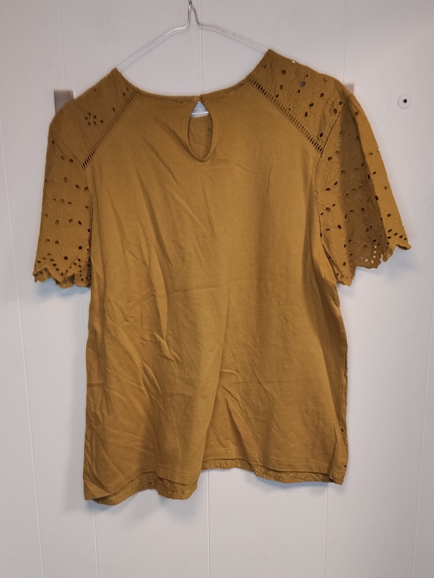Maglia Donna Iwie Sangallo Senape Taglia L Elegante Casual