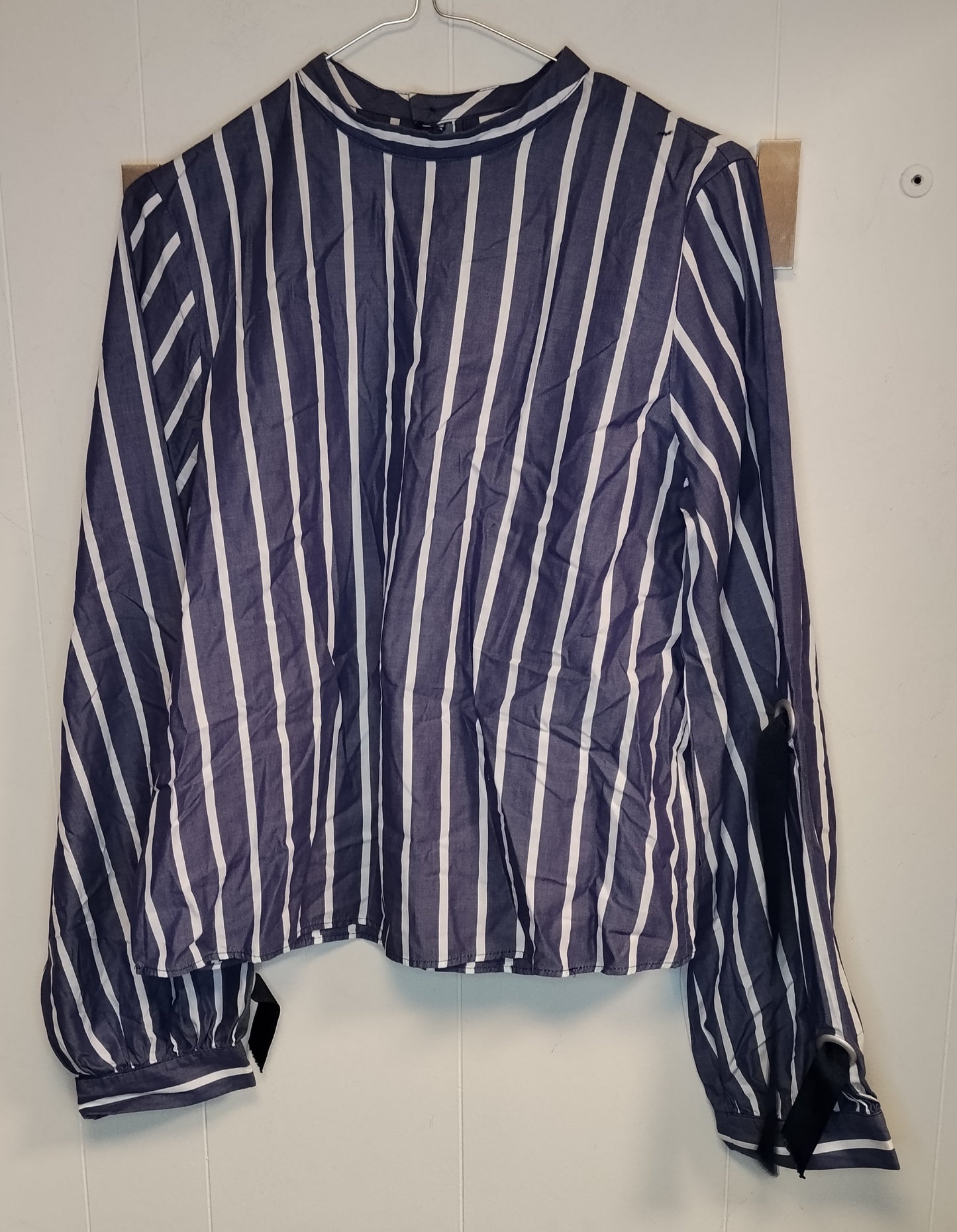 Blusa Donna Zara Righe Blu Bianche Taglia M Elegante Casual
