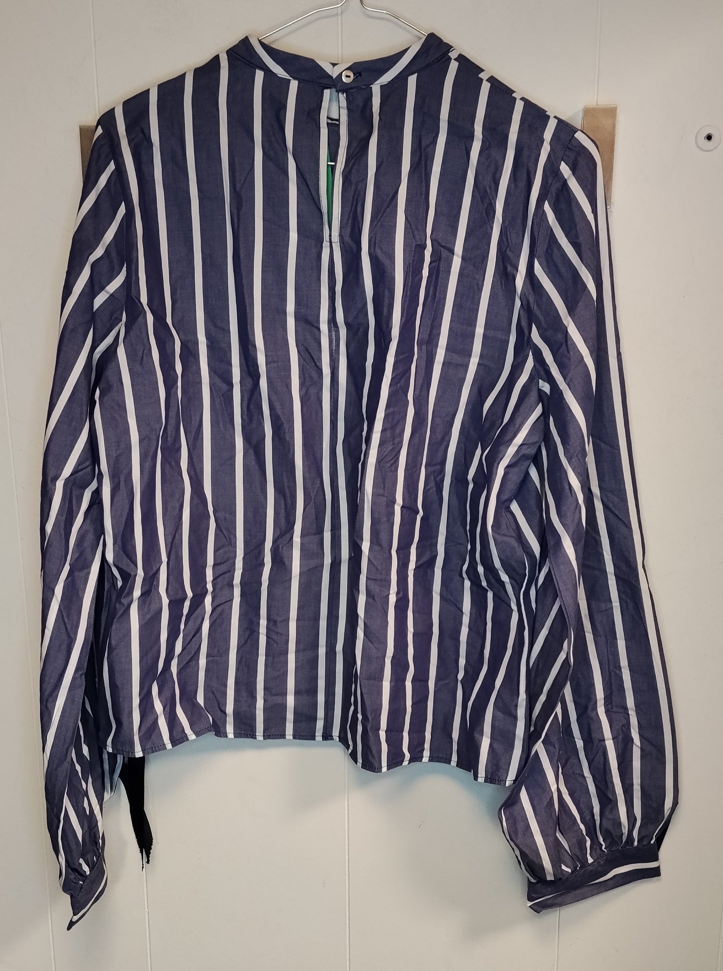Blusa Donna Zara Righe Blu Bianche Taglia M Elegante Casual