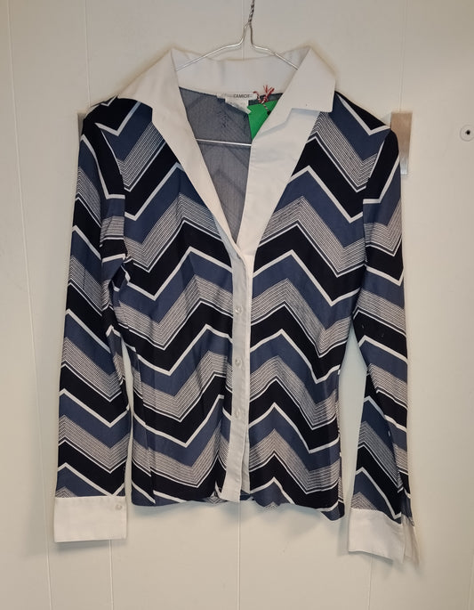 Camicia Donna Nara Camicie Fantasia Geometrica Taglia S Elegante