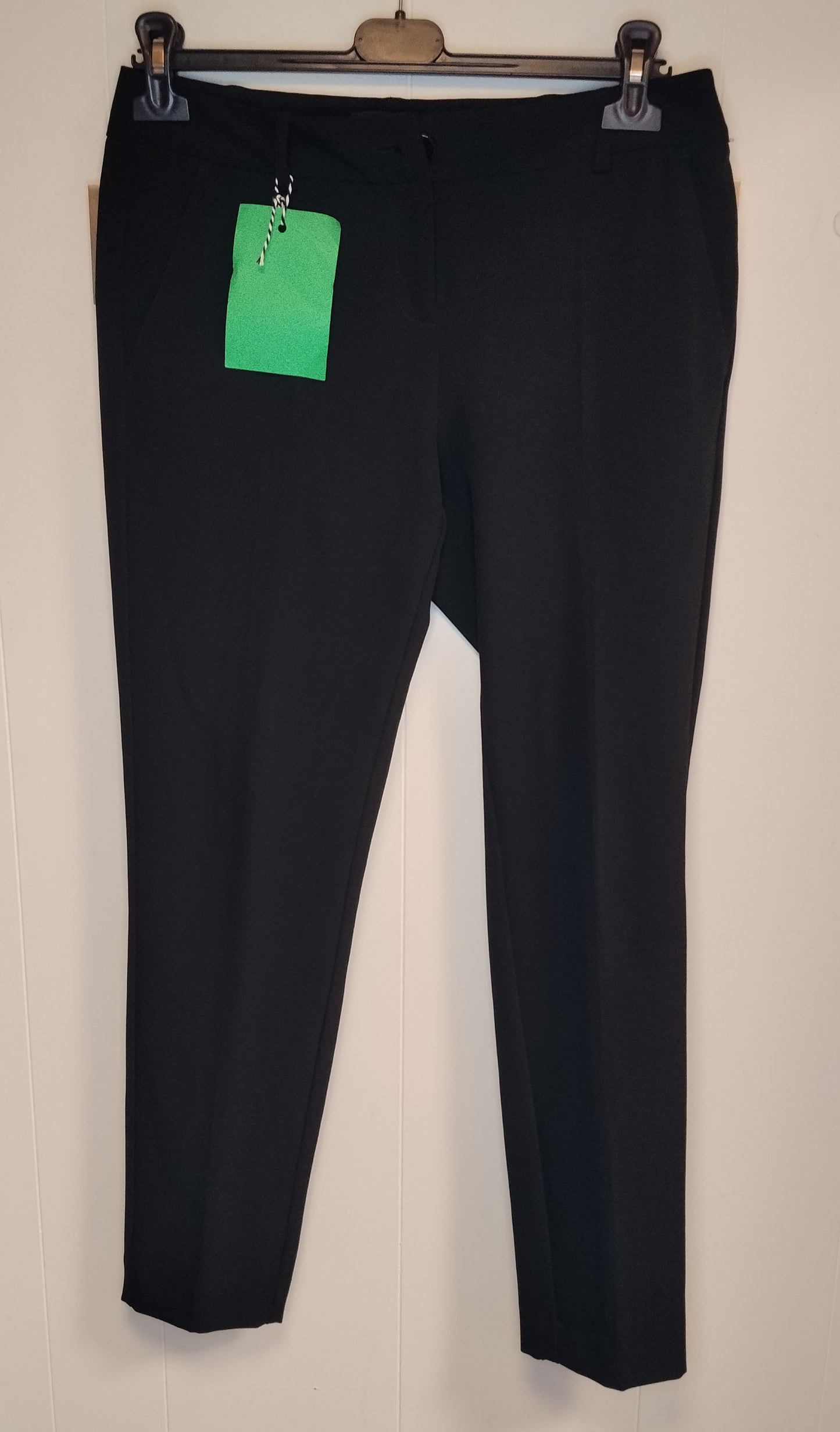 Pantaloni Donna Motivi Neri Eleganti Taglia 42 Slim Fit