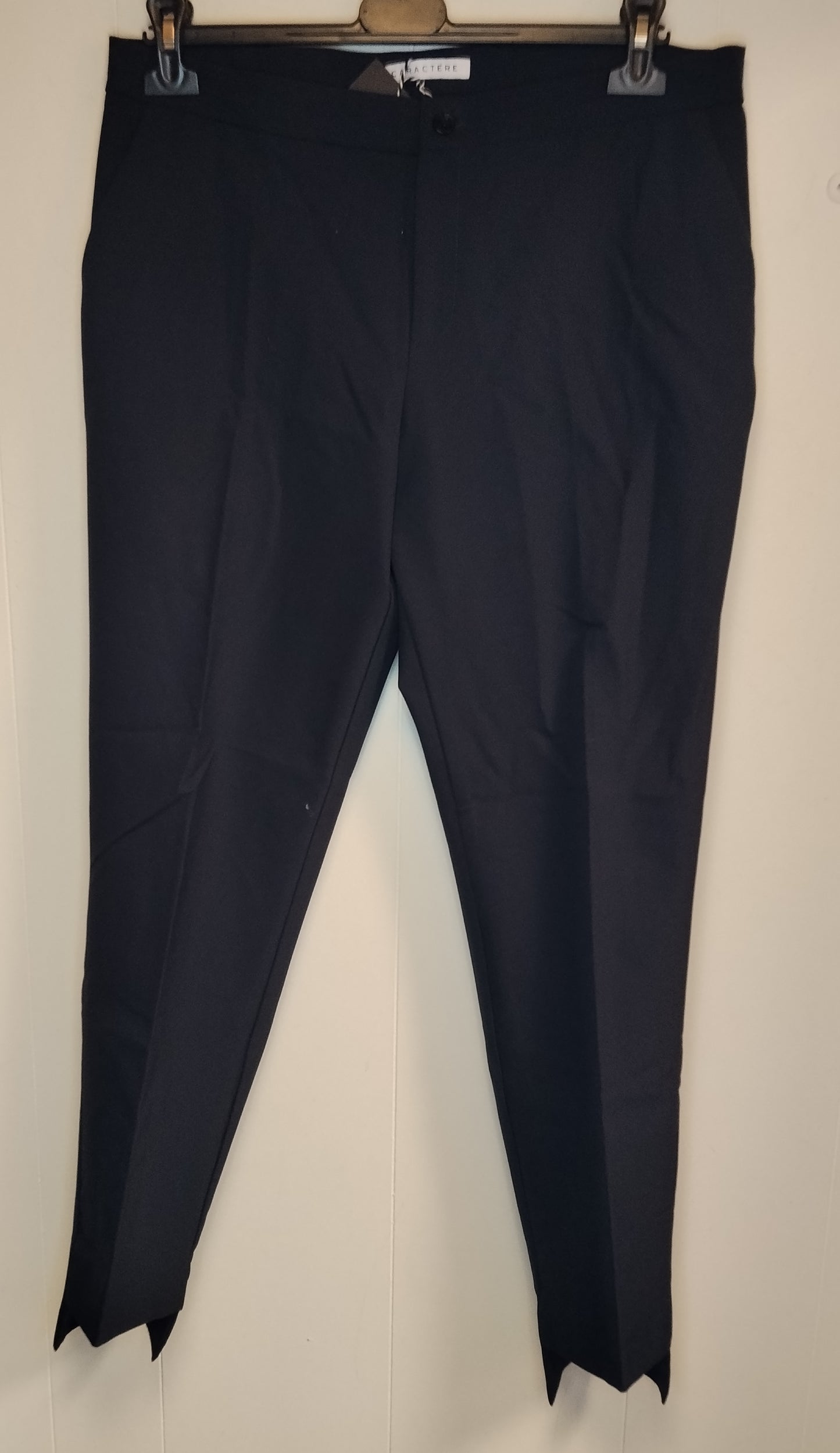 Pantaloni Donna Caractère Neri Eleganti Taglia 48 Slim
