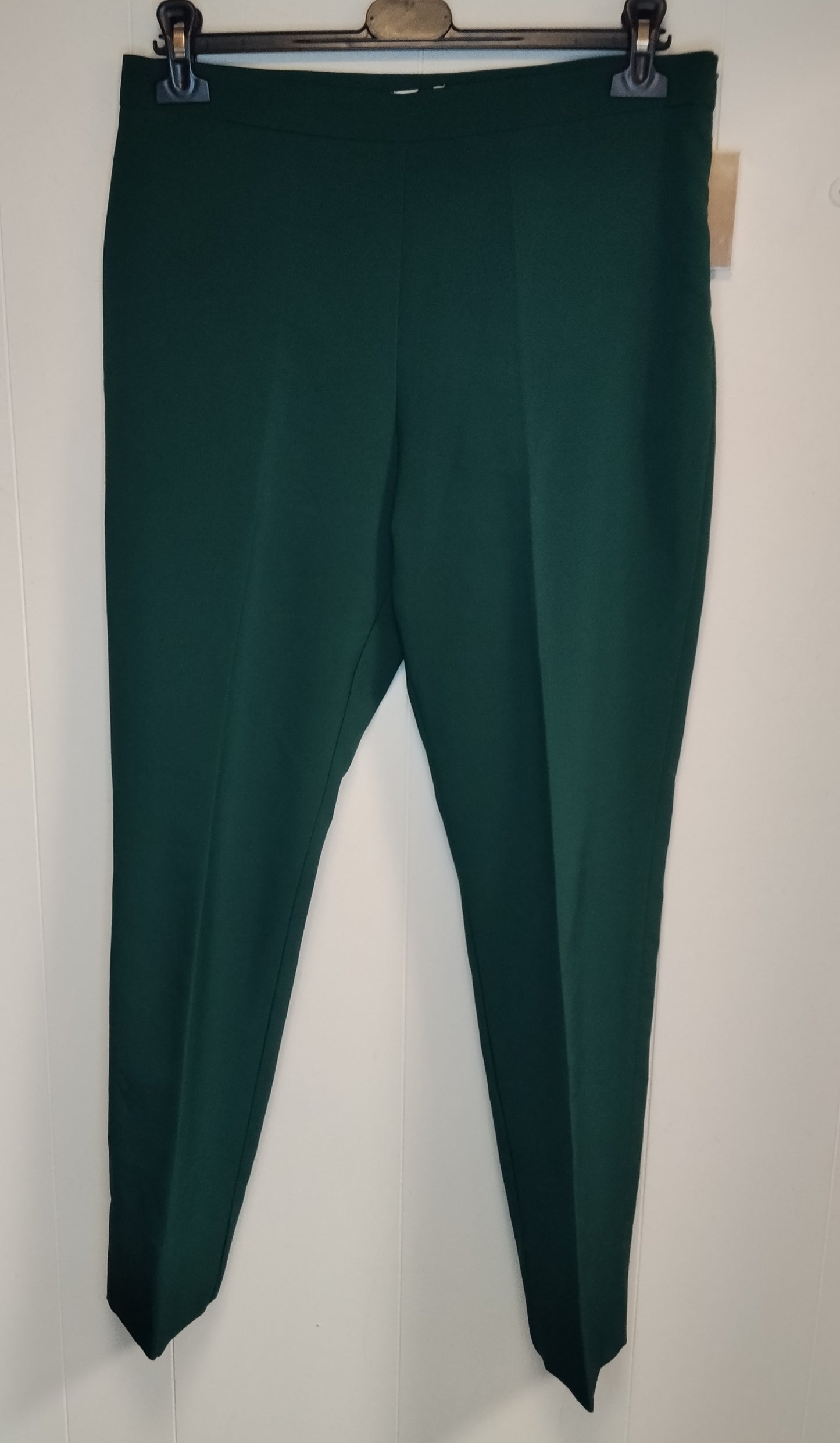 Pantaloni Donna Caractère Verdi Eleganti Taglia 46 Slim