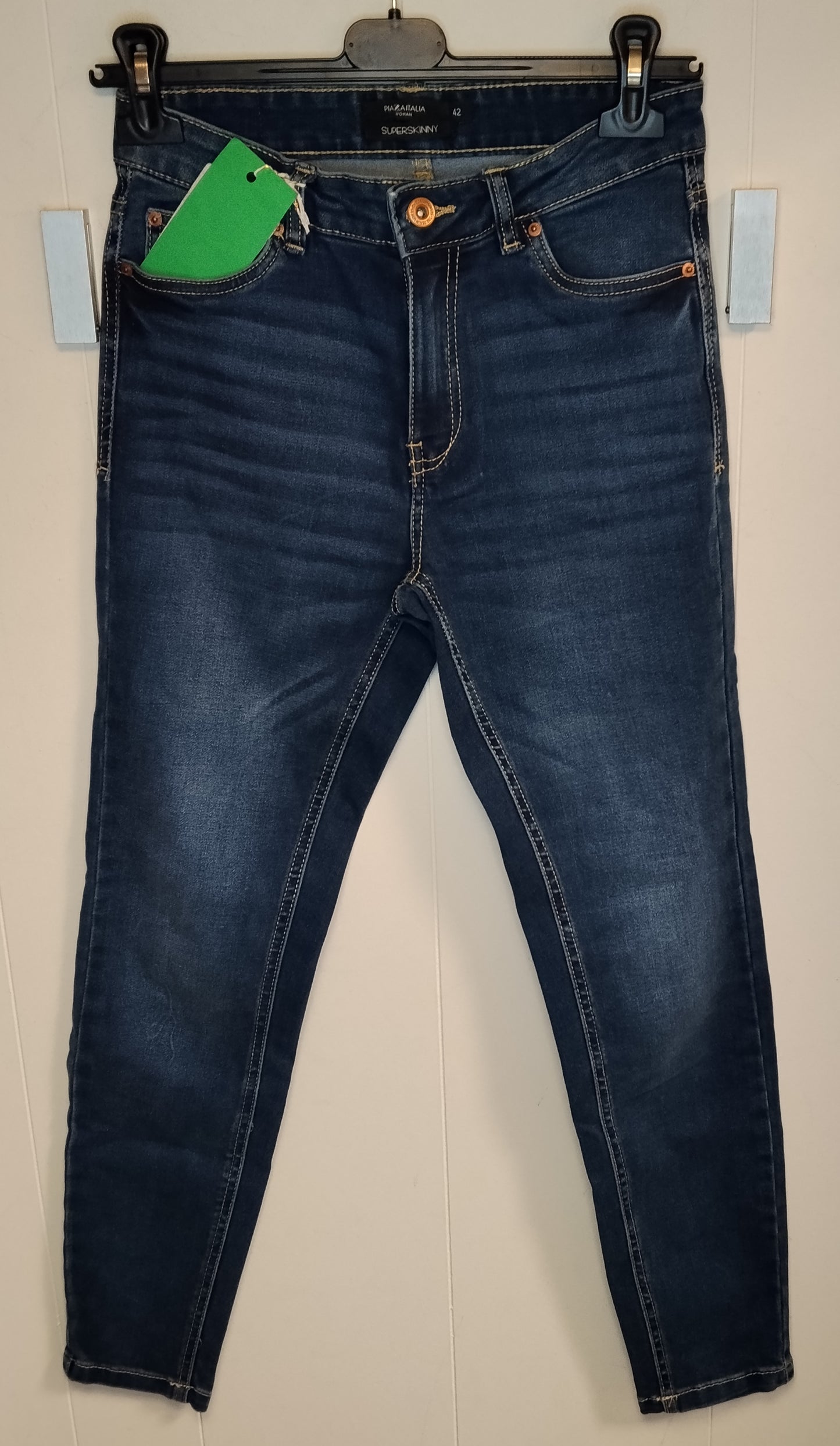 Jeans Donna Piazza Italia Superskinny Taglia 42 Denim