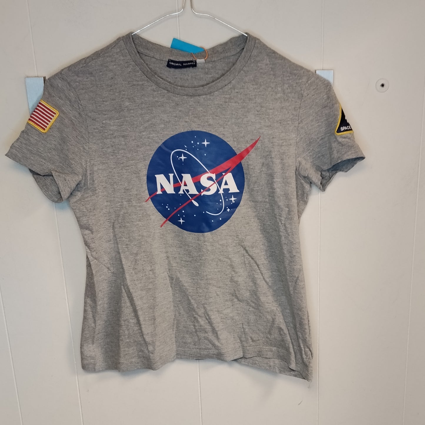 T-shirt Bambina NASA Original Marines Grigia 10-11 Anni